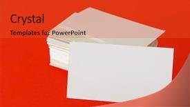  Presentation with ticket - Presentation theme consisting of business visit card gift ticket background and a red colored foreground