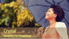  Presentation with fall protection - Audience pleasing theme consisting of business weather season fall backdrop and a tawny brown colored foreground