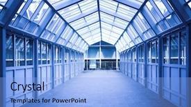  Presentation with blur office of - Amazing slide set having business white - blue corridor inside modern office backdrop and a  colored foreground