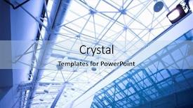  Presentation with glass ceiling - Slides consisting of business white - blue glass ceiling in office background and a  colored foreground