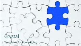  Presentation with red white blue business - Beautiful PPT theme featuring business white puzzle concept one backdrop and a sky blue colored foreground