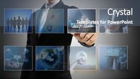  Presentation with images of water - PPT layouts with business widescreen - businessmen and reaching images streaming background and a ocean colored foreground