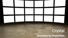  Presentation with empty - Theme featuring business widescreen - empty tv screens background and a violet colored foreground