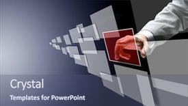  Presentation with blood flow vessel flowing - Audience pleasing slide set consisting of business widescreen - hand on the flow backdrop and a ocean colored foreground