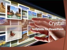 Business Widescreen Hand Reaching Streaming Multimedia PPT template 54 ...