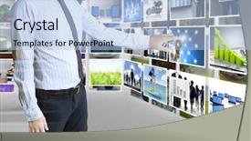  Presentation with dtdc images - Presentation theme featuring business widescreen - reaching images streaming background and a light blue colored foreground