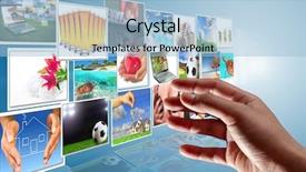  Presentation with multimedia - Presentation theme consisting of business widescreen - streaming multimedia screen with reaching background and a light blue colored foreground