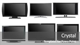  Presentation with different - Colorful slide set enhanced with business widescreen - tv displays monitors 6 different backdrop and a dark gray colored foreground