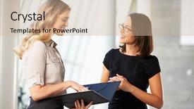  Presentation with underage drinking two teenagers having - Slides enhanced with business woman - two businesswomen having informal meeting background and a soft green colored foreground