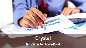  Presentation with office - Cool new presentation theme with business woman at office sitting backdrop and a  colored foreground