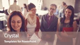  Presentation with woman leader - Beautiful PPT layouts featuring business woman brainstorming at board backdrop and a  colored foreground