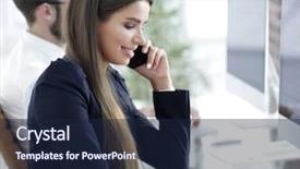  Presentation with african american in computer class business - Theme featuring business woman discusses computer data background and a  colored foreground