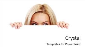  Presentation with hidden - Colorful theme enhanced with business woman hidden backdrop and a white colored foreground