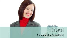  Presentation with hold hand - Audience pleasing presentation theme consisting of hand over white background backdrop and a light blue colored foreground