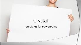  Presentation with blank - Colorful PPT layouts enhanced with business woman holding a blank billboard backdrop and a white colored foreground