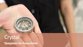  Presentation with compass - PPT theme enhanced with up to top overcoming challenges background and a light gray colored foreground