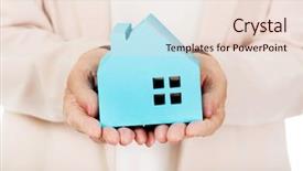  Presentation with business proposal blue - Amazing presentation having business woman holding blue paper backdrop and a lemonade colored foreground