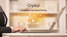  Presentation with marketing environment - Amazing presentation theme having business woman in homey environment backdrop and a lemonade colored foreground