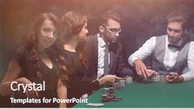  Presentation with modern - Slide deck enhanced with business woman sitting at craps background and a tawny brown colored foreground