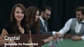  Presentation with modern - Colorful slide deck enhanced with business woman sitting at craps backdrop and a tawny brown colored foreground