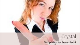  Presentation with wide - Colorful PPT layouts enhanced with business woman wag his finger wide angle top view humorous portrait backdrop and a lemonade colored foreground