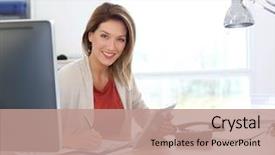  Presentation with teachers working around a table - Cool new PPT layouts with macaroon cakes mockup white tea backdrop and a  colored foreground.