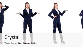  Presentation with white astronomy - PPT layouts enhanced with business women - businesswoman in suit isolated background and a white colored foreground