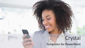  Presentation with texting while driving - Amazing slides having business women - casual businesswoman texting on phone backdrop and a light gray colored foreground