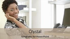  Presentation with smiling paramedic sitting in ambulance - PPT layouts consisting of business women - portrait of smiling young businesswoman background and a coral colored foreground