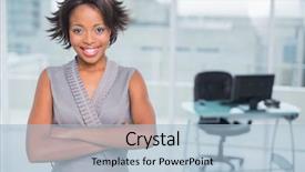  Presentation with office - Slide set consisting of plastic dowels isolated on a background and a cream colored foreground