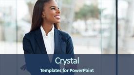  Presentation with african - Presentation theme consisting of business women - young african businesswoman looking background and a ocean colored foreground