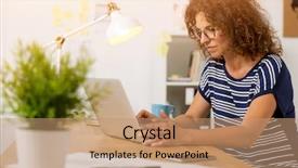  Presentation with age related disorders - Audience pleasing slides consisting of business women design - middle age woman backdrop and a coral colored foreground