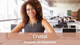  Presentation with african american women - PPT layouts featuring business women design - young african american female architect background and a coral colored foreground