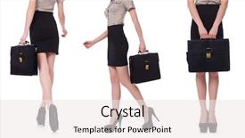  Presentation with business women - Slide set enhanced with business women montage - collage of businesswoman isolated background and a white colored foreground