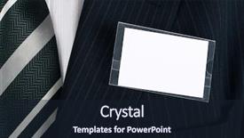  Presentation with well - Theme having tradeshow - blank namebadge on a well background and a wine colored foreground