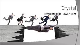  Presentation with acting - Theme having businessman-acting-as-a-bridge background and a white colored foreground