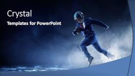  Presentation with acting - Presentation design featuring businessman-acting-as-american-football background and a wine colored foreground