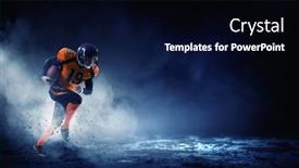  Presentation with american football - PPT layouts having businessman-acting-as-american-football background and a wine colored foreground