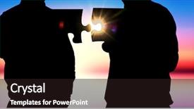  Presentation with purple - Amazing presentation design having businessman against purple and orange backdrop and a wine colored foreground