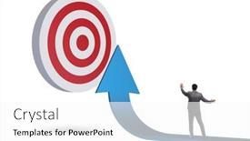  Presentation with success - Slide set consisting of businessman-aiming-for-the-success background and a white colored foreground