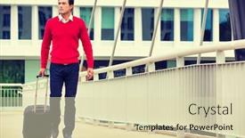  Presentation with hotel business - Amazing slide set having businessman-and-businesswoman-attending-business backdrop and a soft green colored foreground