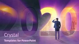  Presentation with new year 2020 - Amazing presentation having businessman-and-concept-of-new backdrop and a violet colored foreground