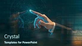  Presentation with marketing strategy - Audience pleasing presentation theme consisting of businessman and digital network business strategy abstract icon digital marketing backdrop and a navy blue colored foreground