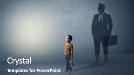  Presentation with future - Amazing slide deck having businessman and illustrating his future backdrop and a ocean colored foreground