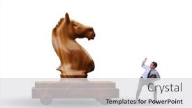  Presentation with trojan horse - Slides featuring businessman-and-trojan-horse background and a light gray colored foreground