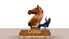  Presentation with trojan horse - Presentation enhanced with businessman-and-trojan-horse background and a tawny brown colored foreground