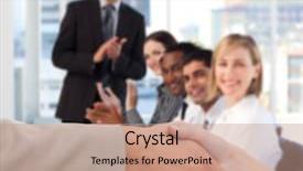  Presentation with shaking hands - Audience pleasing slide set consisting of mosque domes of istanbul from the ottoman times backdrop and a coral colored foreground