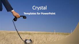  Presentation with god - PPT theme featuring businessman answer a call background and a ocean colored foreground