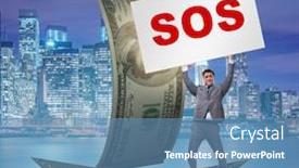  Presentation with humaniti help - Audience pleasing slides consisting of businessman-asking-for-help backdrop and a teal colored foreground