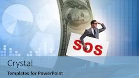  Presentation with boat - Beautiful slides featuring businessman-asking-for-help backdrop and a light blue colored foreground